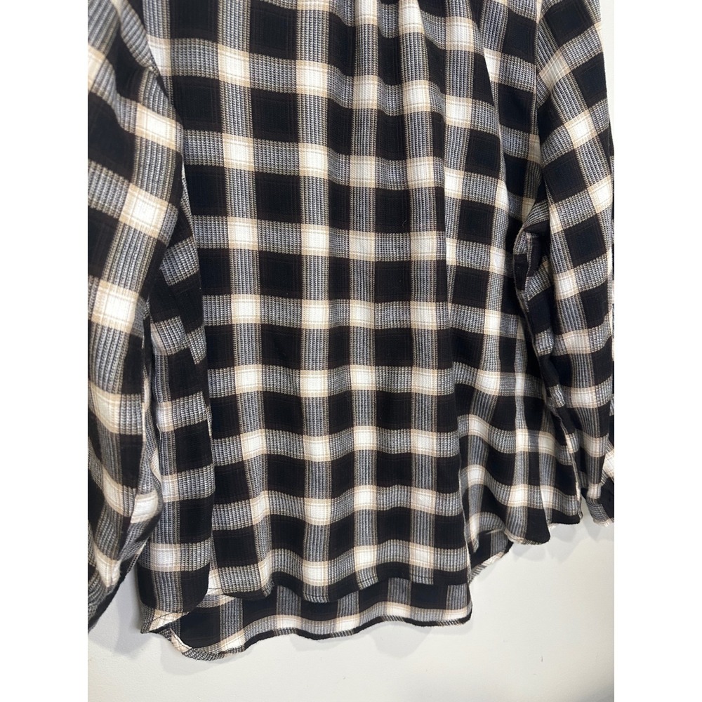 CJ Banks Women's Plaid Long Sleeve Button Back‎ Top Size 1X Academia preppy - Picture 3 of 11